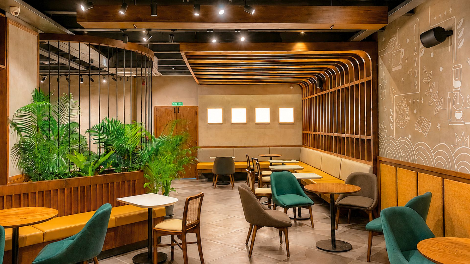Reupholstered coffee shop furniture
