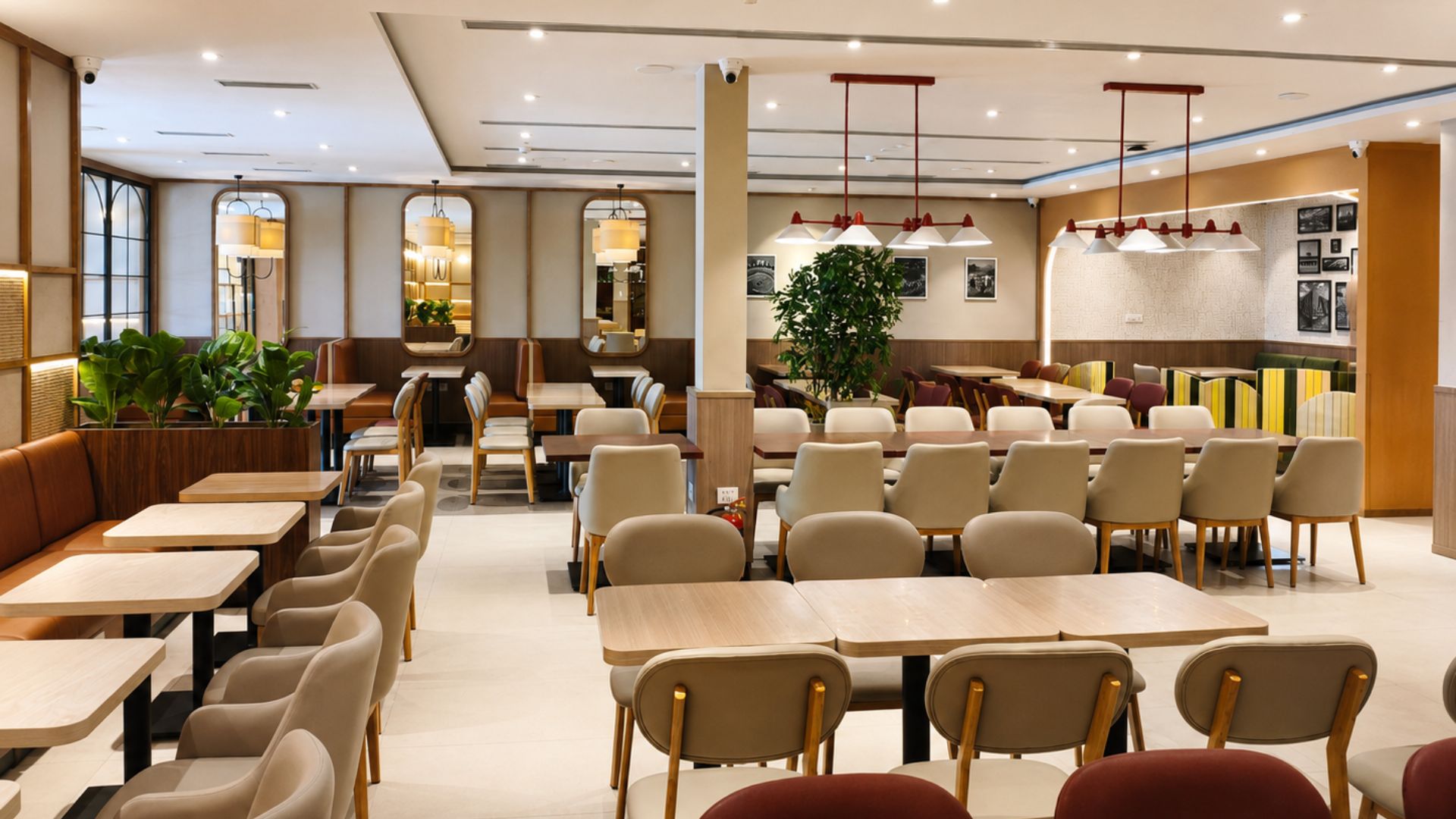 Reupholstered coffee shop furniture