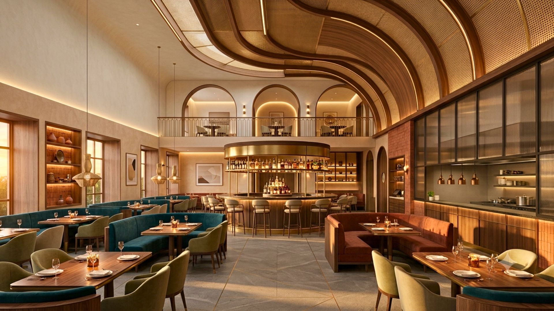 Feel Alive restaurant's minimalist interior design