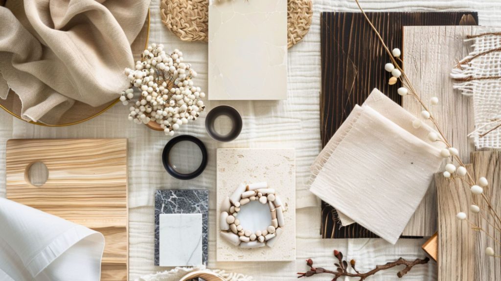 Birch and light oak wood finishes in a restaurant interior