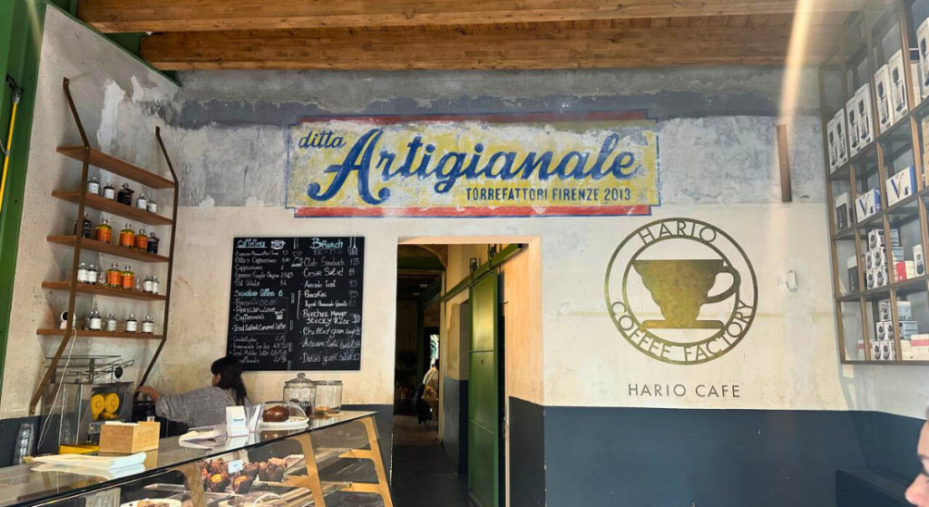 Consistent restaurant branding shown through lighting, music and staff uniforms