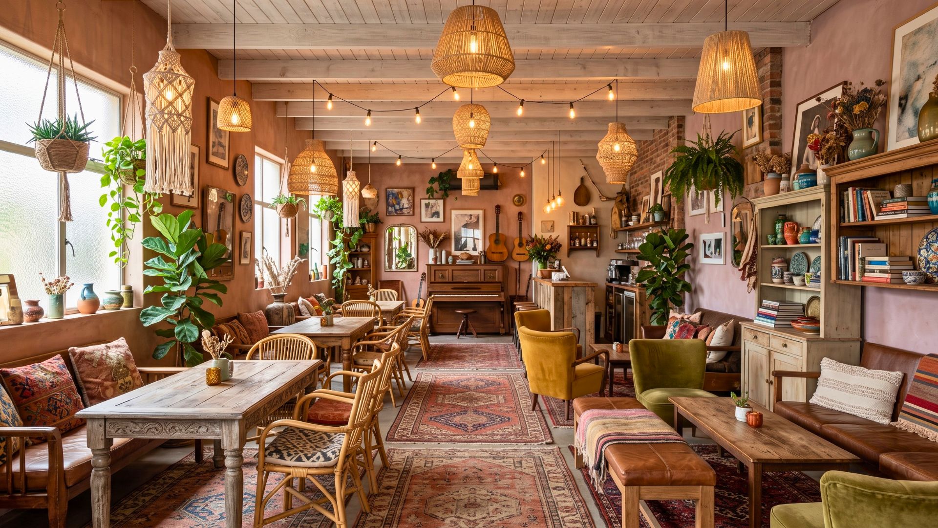 Reupholstered coffee shop furniture